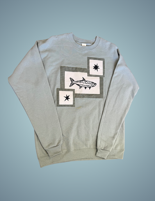 Linocut Patch Hoodie - Tarpon