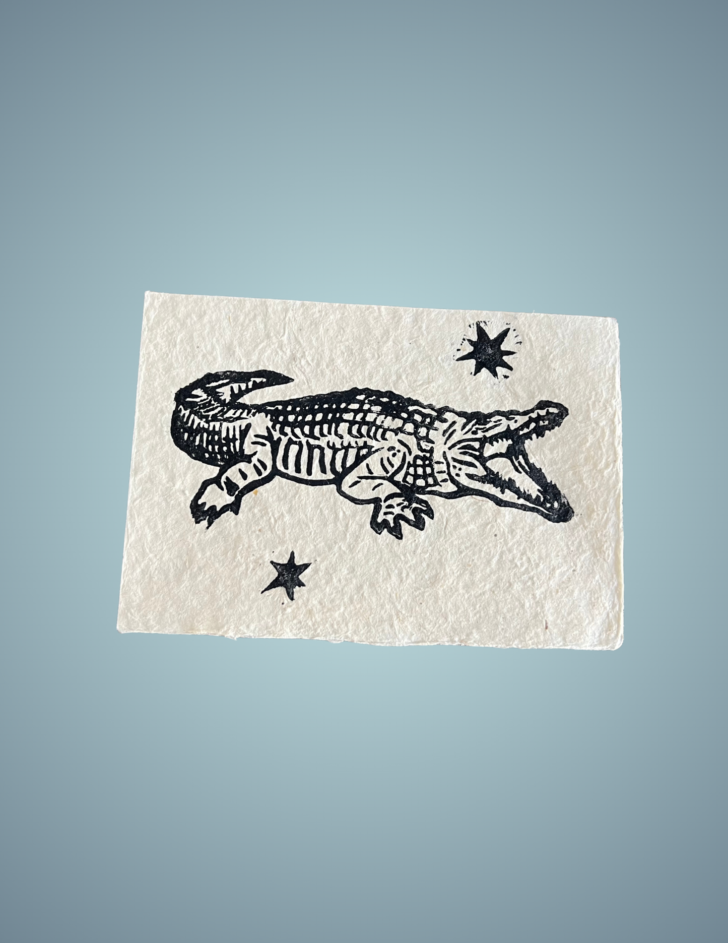 Linocut Print - American Alligator