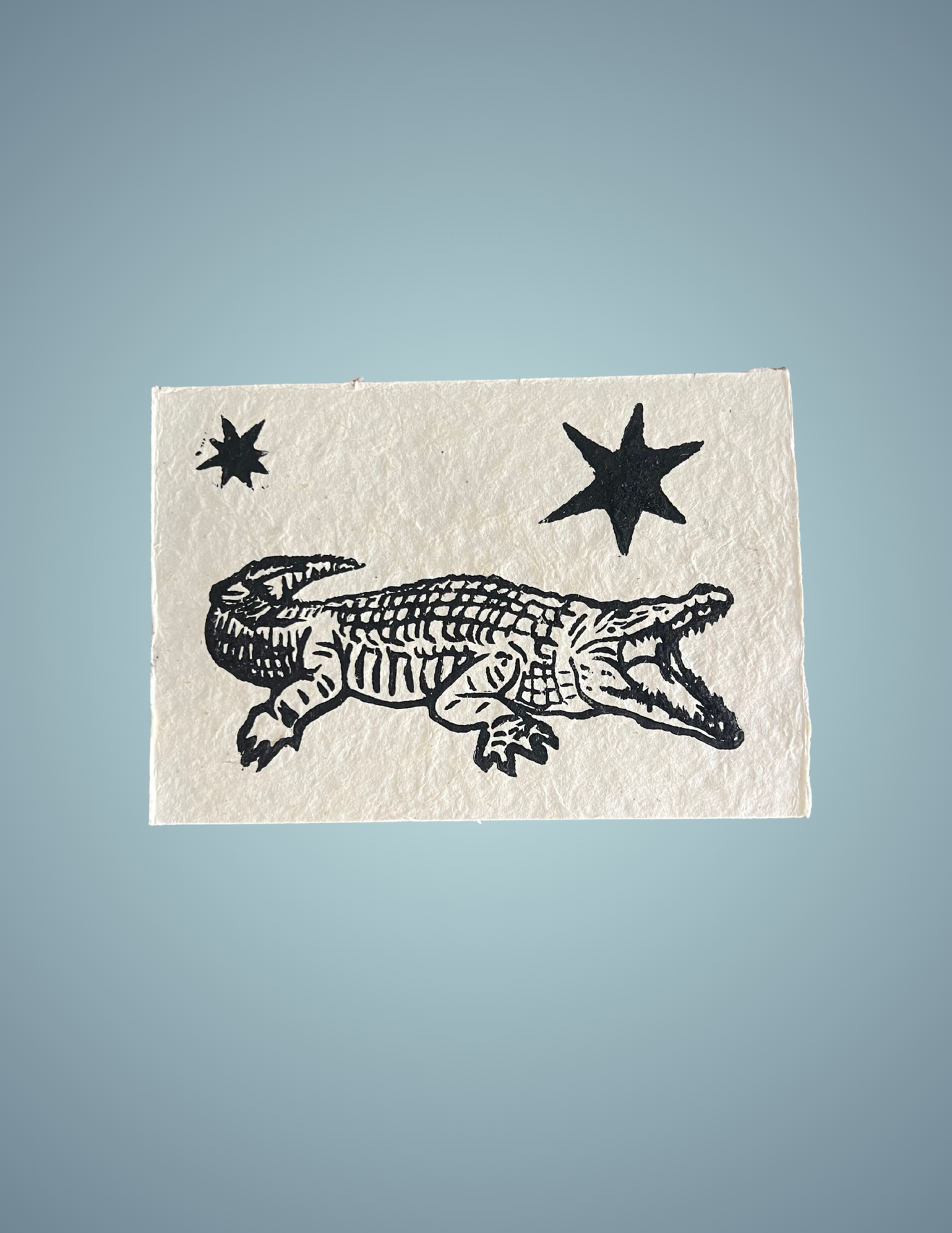 Linocut Print - American Alligator