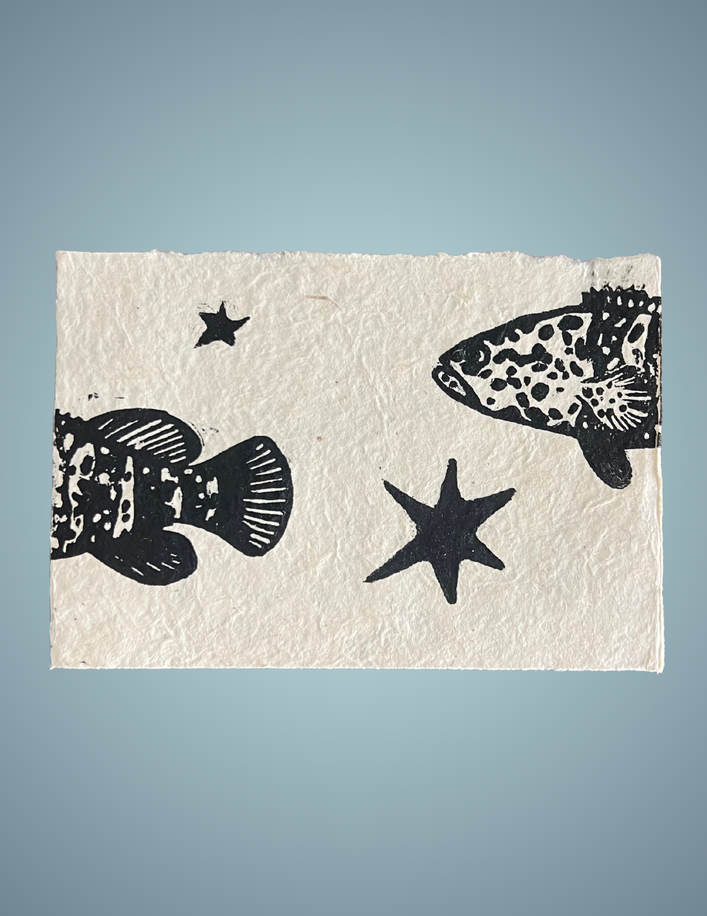 Linocut Print - Goliath Groupers