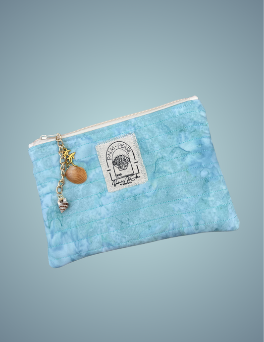 Tidal Wash - Medium Zip Pouch with Zip Charm