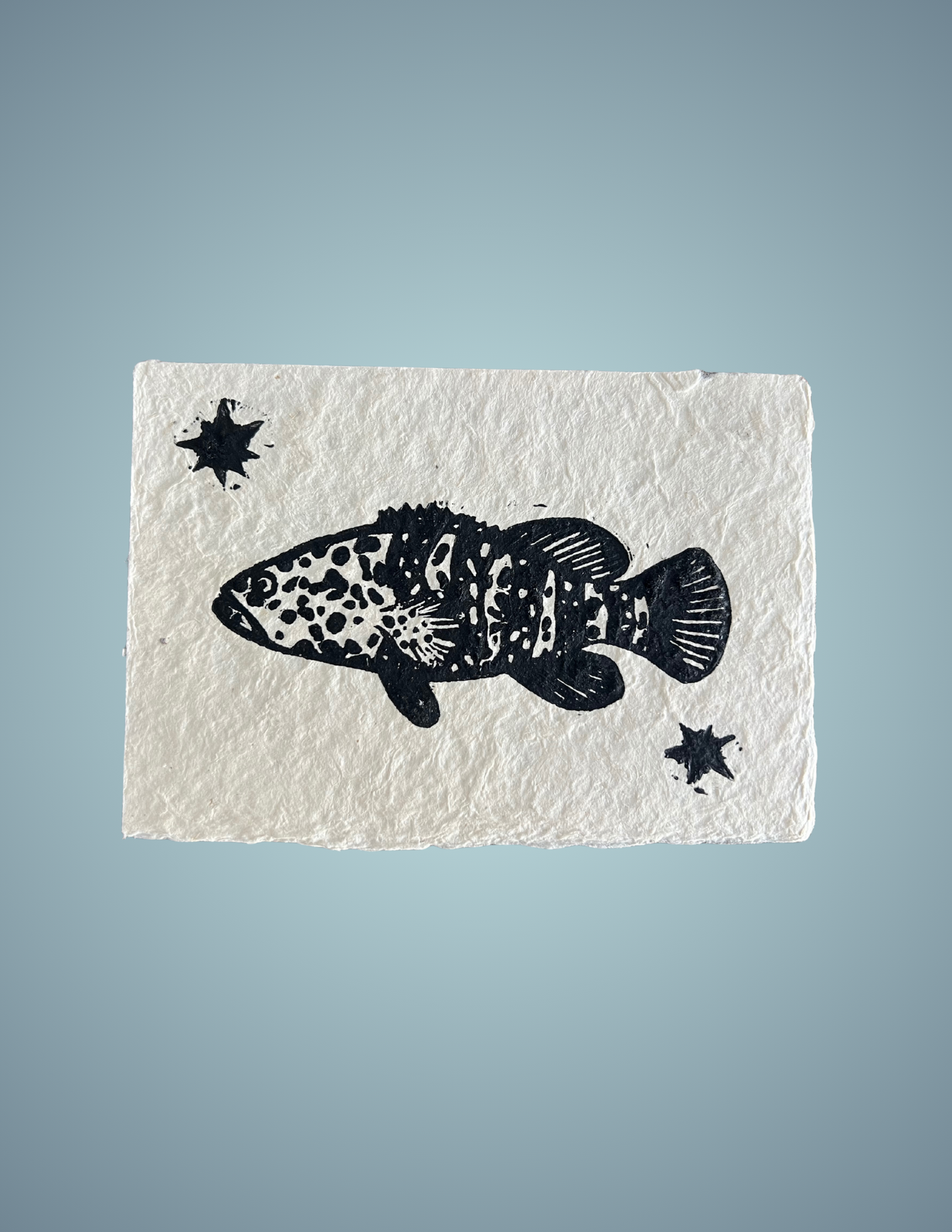 Linocut Print - Goliath Grouper