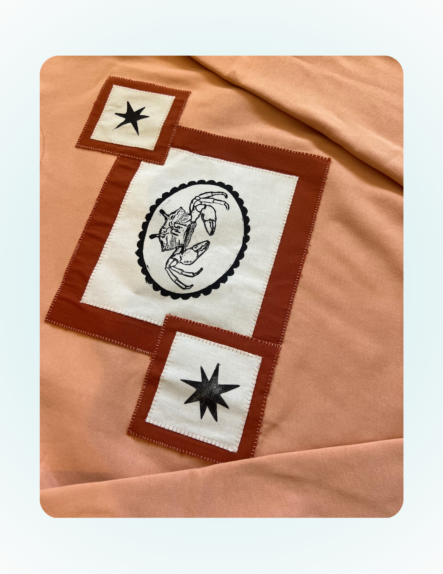 Linocut Patch Hoodie - Fiddler Crab