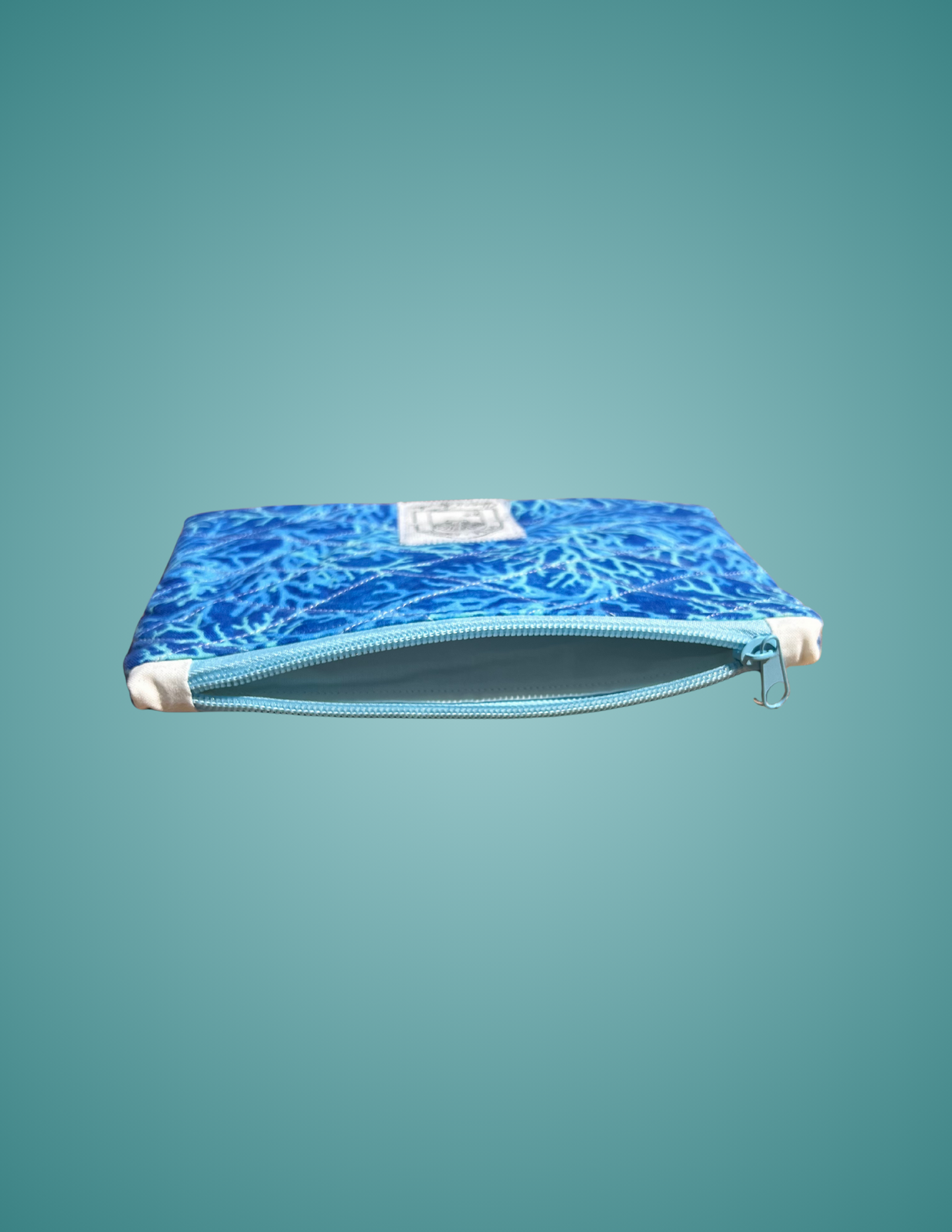 Coral Blues - Medium Zip Pouch