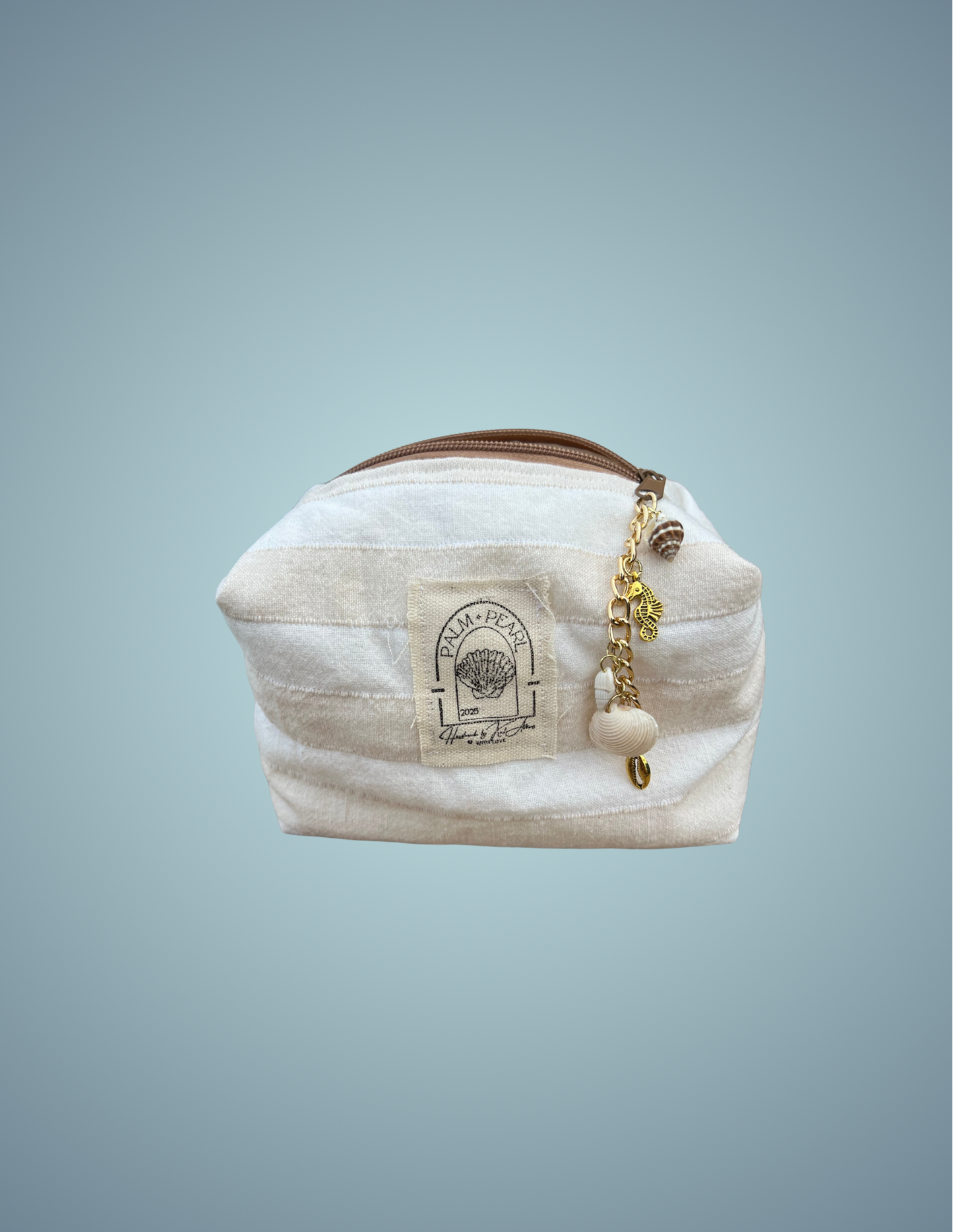 Sun, Sand, and Stripes - Large Boxy Zip Pouch
