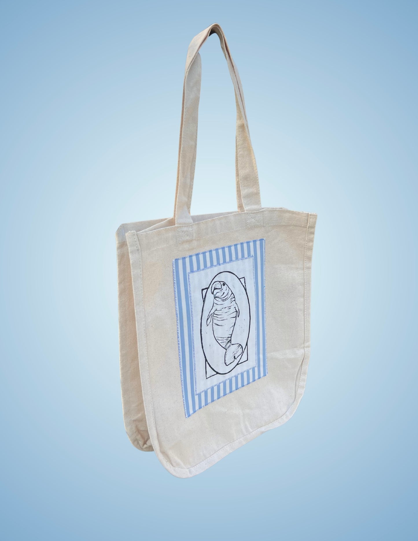 Printed Manatee Patch - Tote Bag