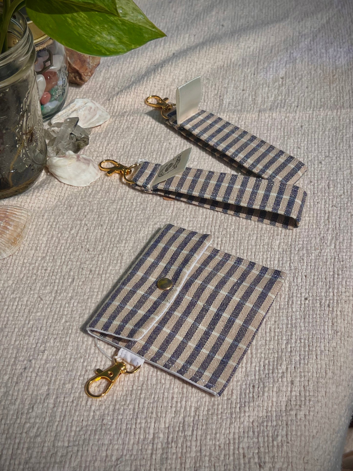 Harbor Plaid - Wristlet Keychain
