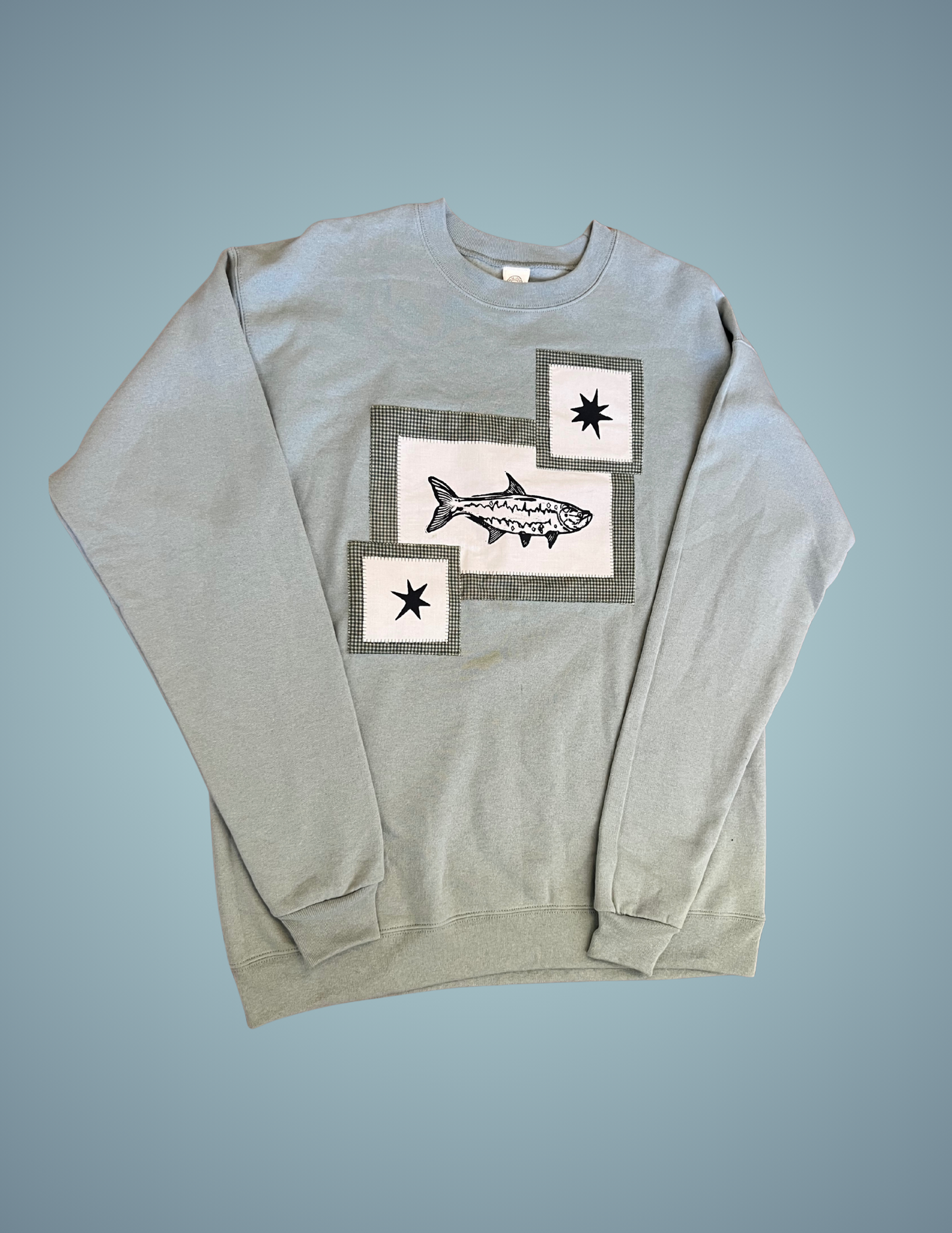 Linocut Patch Hoodie - Tarpon
