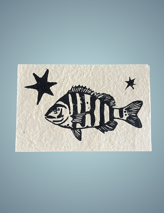 Linocut Print - Sheepshead