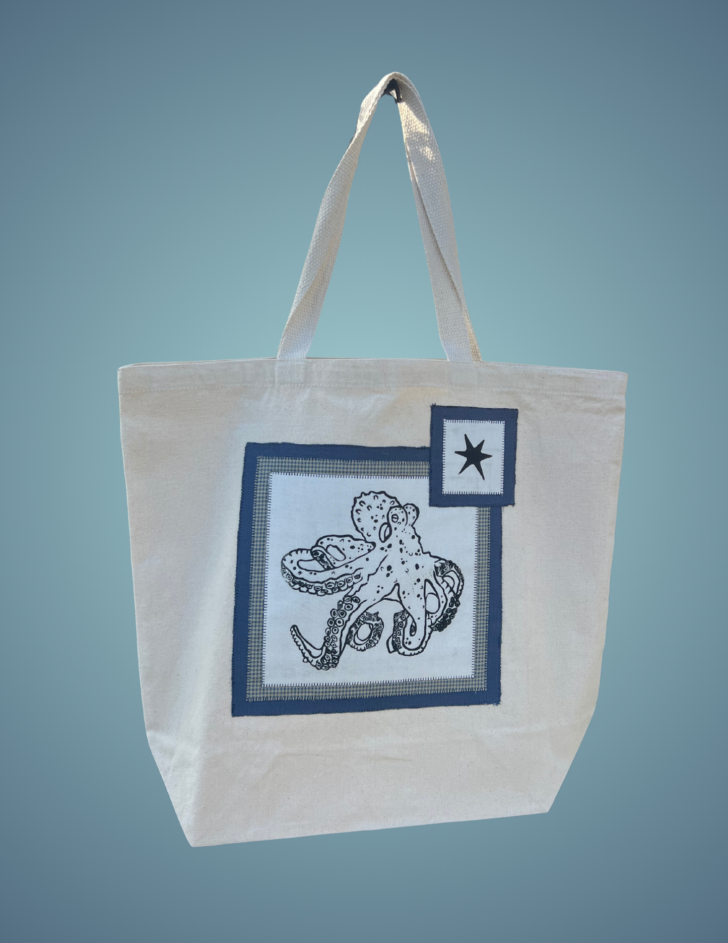 Printed Octopus Patch - Tote Bag