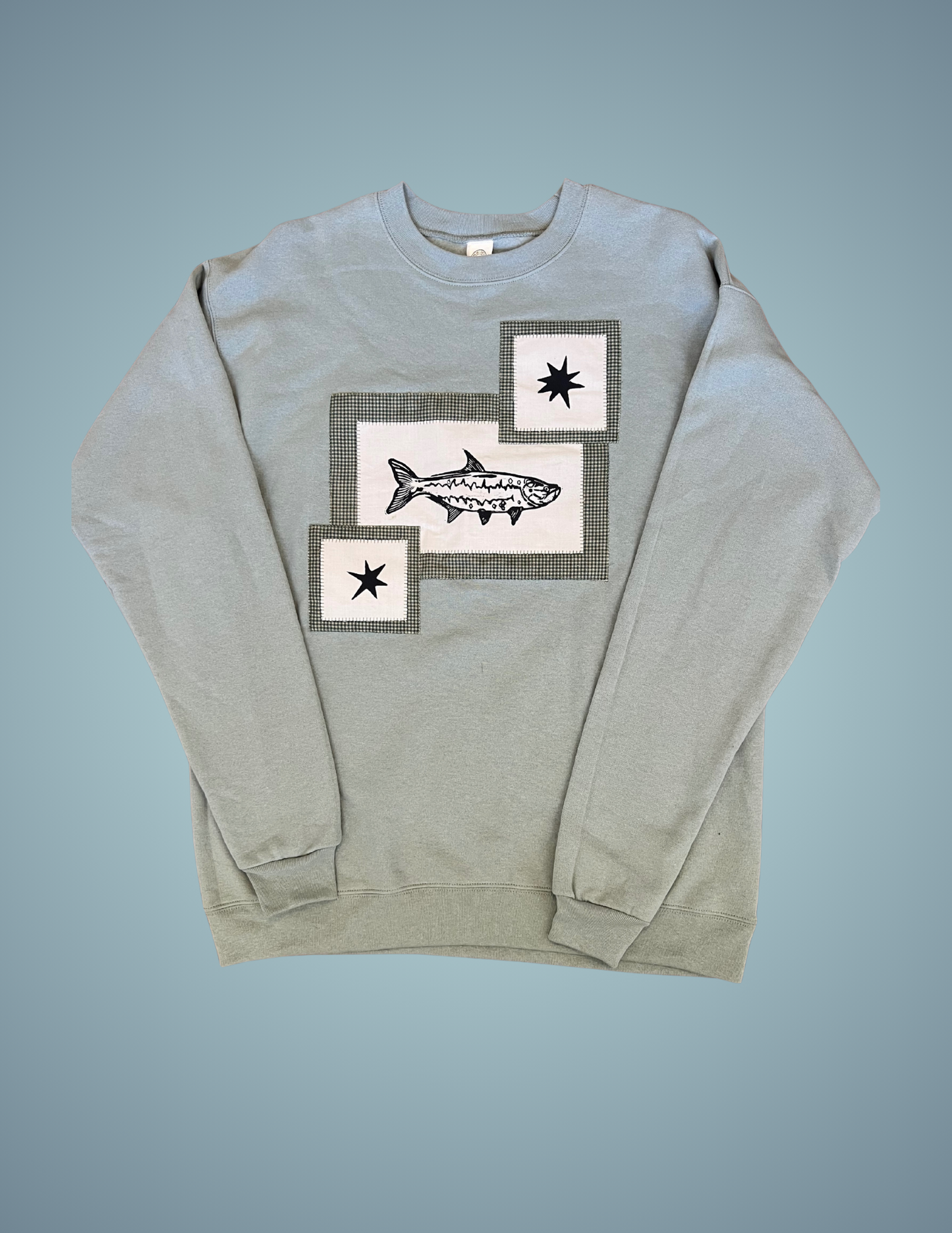 Linocut Patch Hoodie - Tarpon