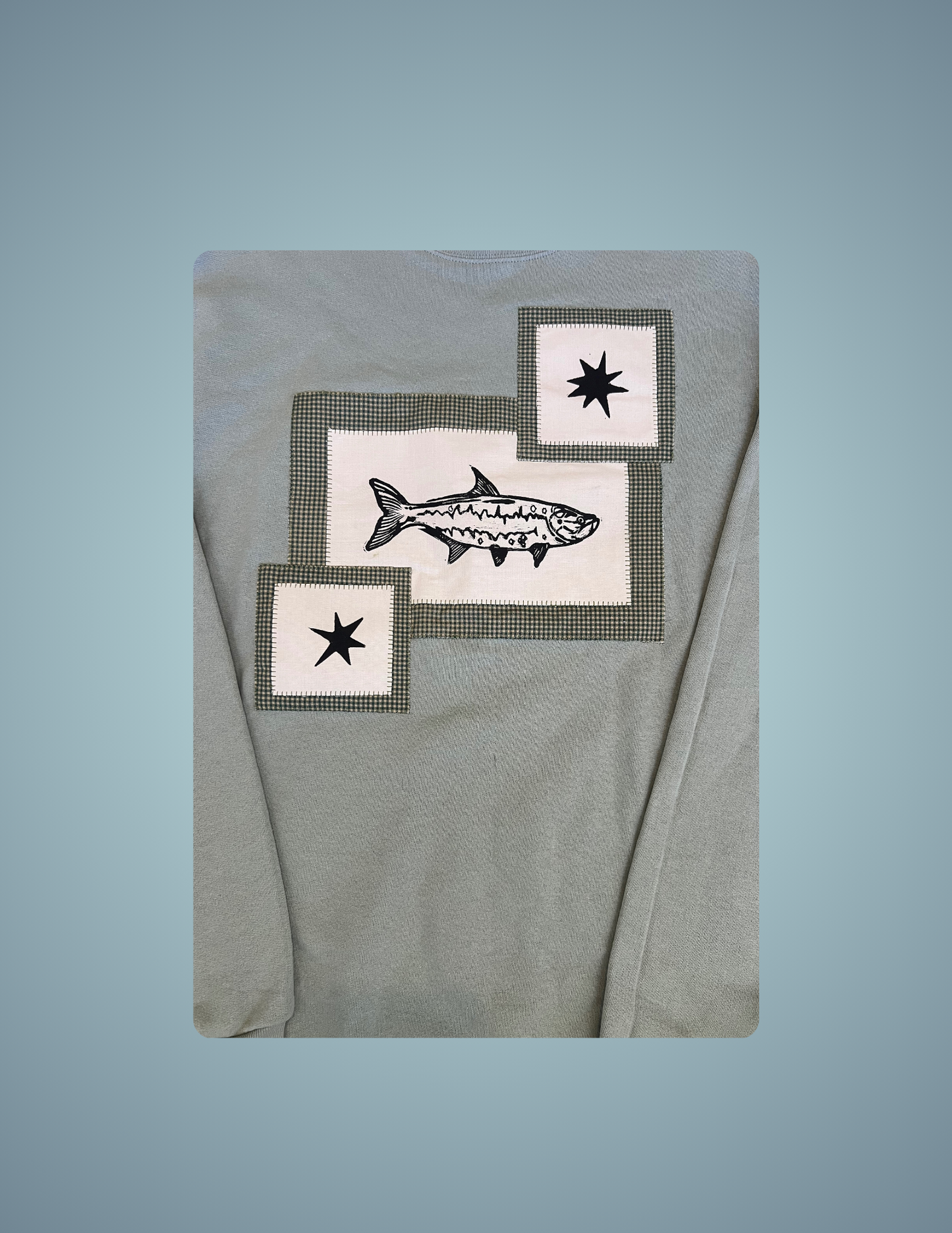 Linocut Patch Hoodie - Tarpon