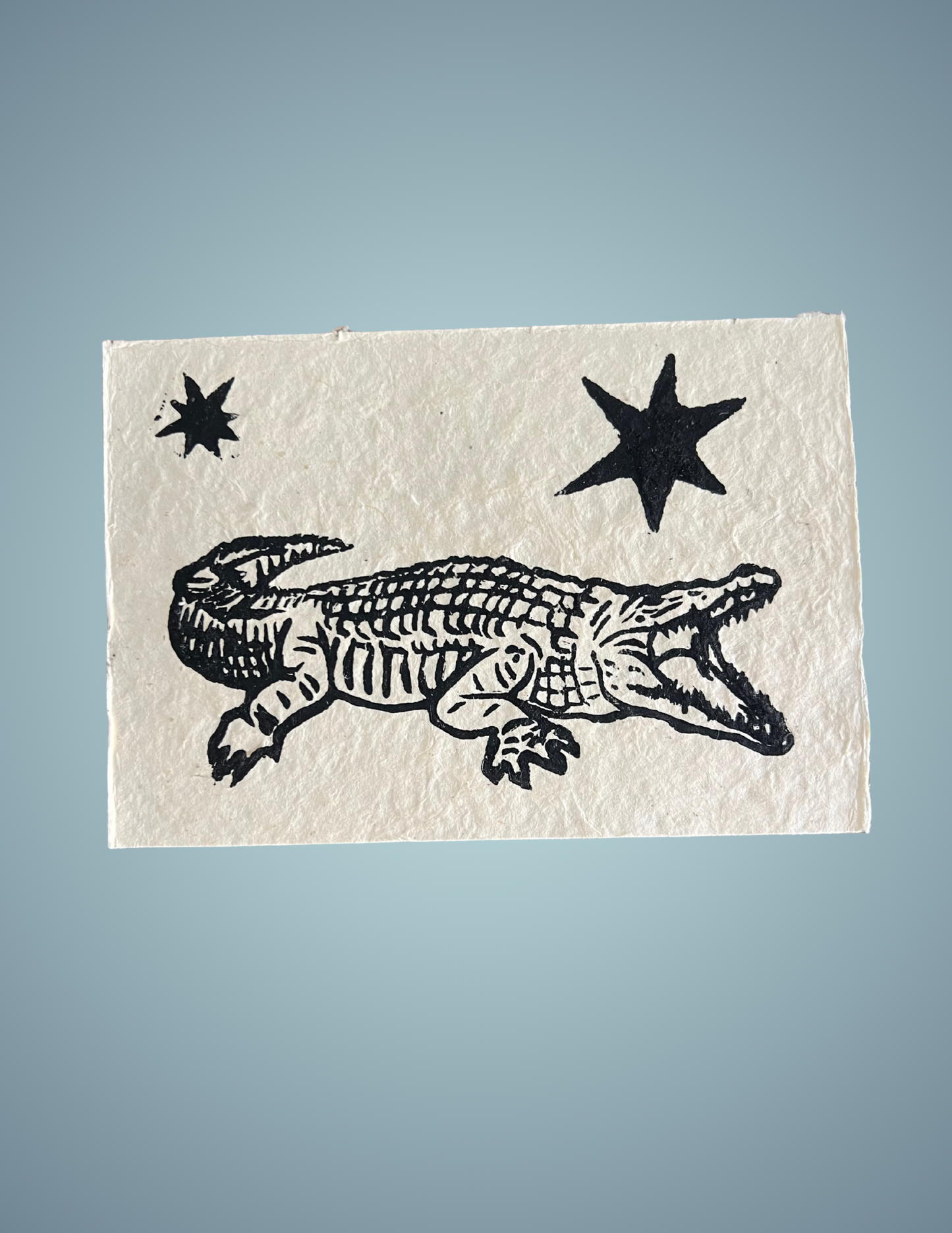 Linocut Print - American Alligator