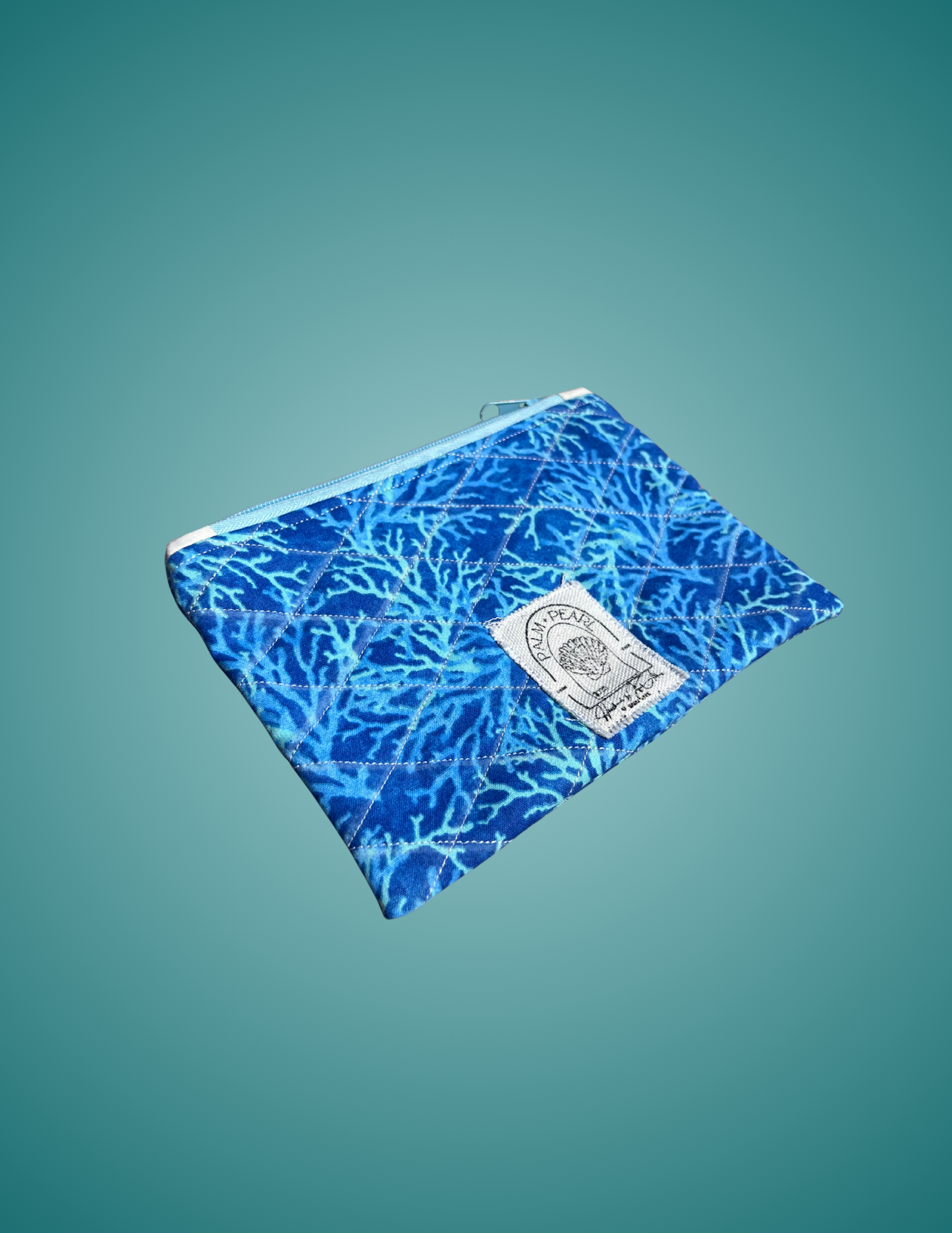 Coral Blues - Medium Zip Pouch