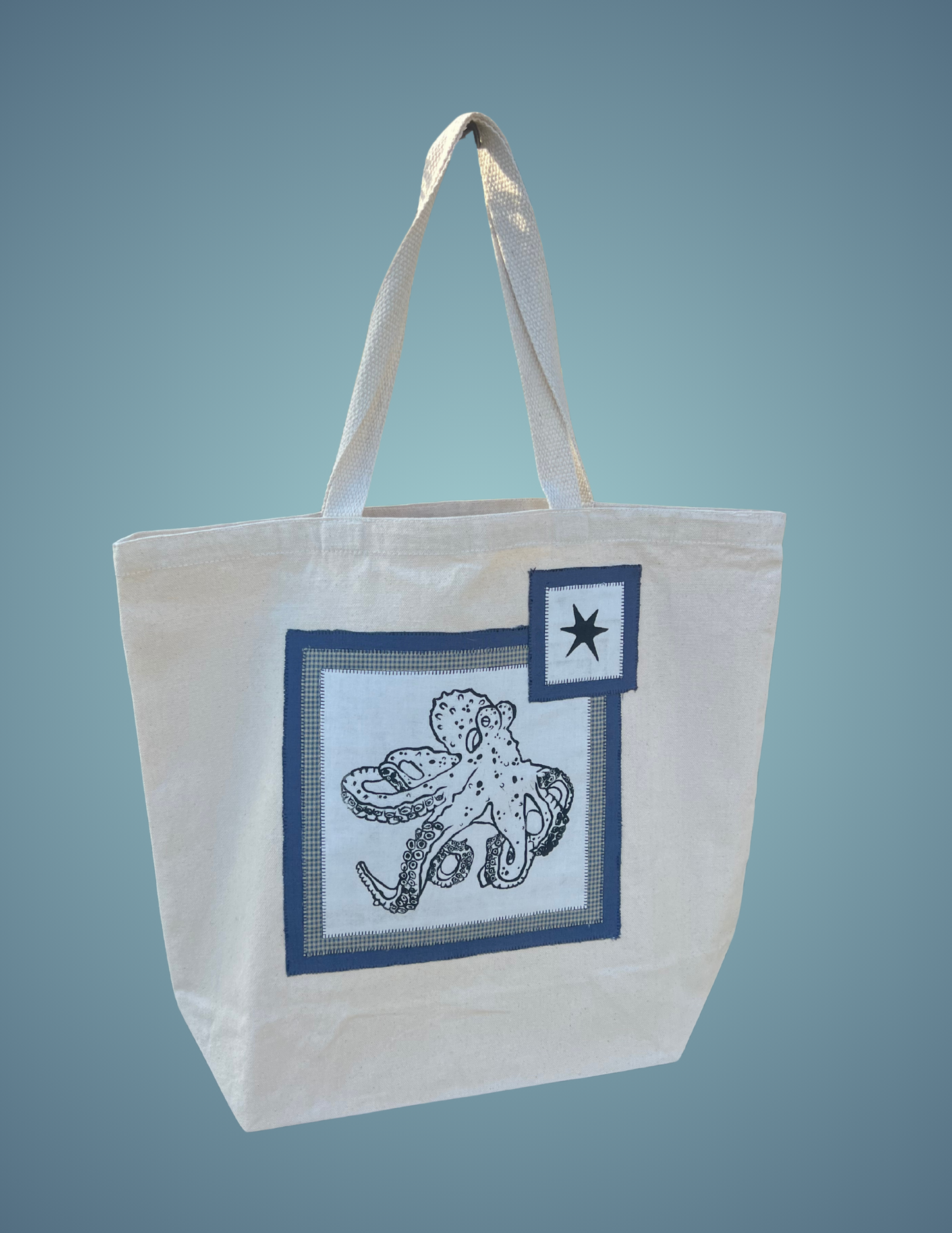 Printed Octopus Patch - Tote Bag