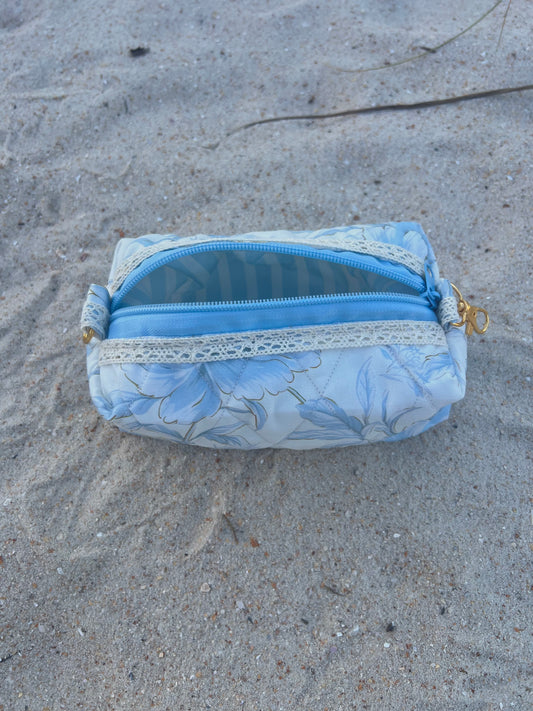 Golden Bloom Blue Floral - Boxy Bag