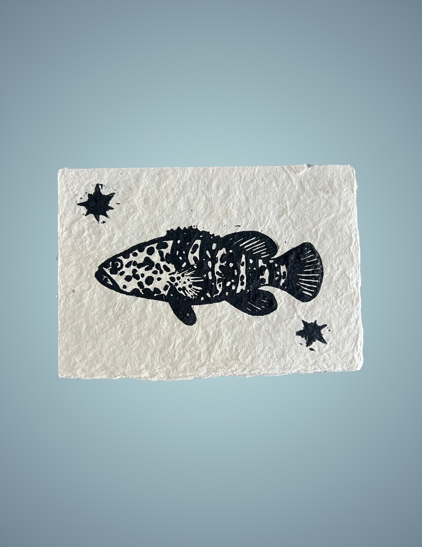 Linocut Print - Goliath Grouper