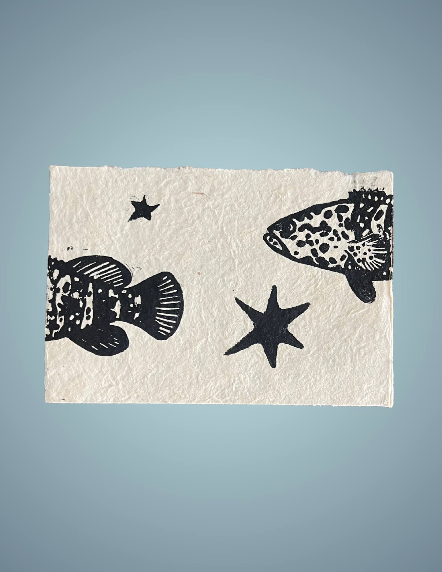 Linocut Print - Goliath Groupers