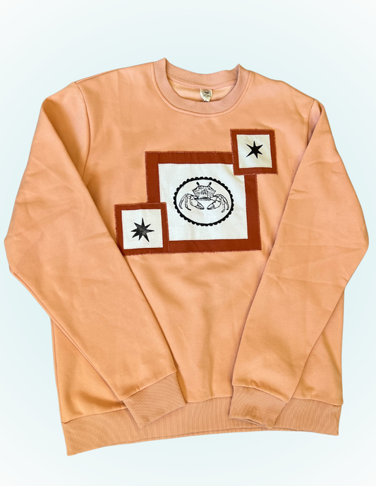 Linocut Patch Hoodie - Fiddler Crab