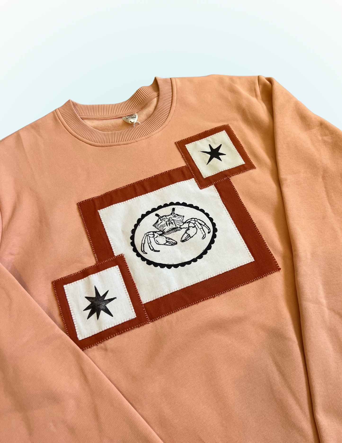 Linocut Patch Hoodie - Fiddler Crab