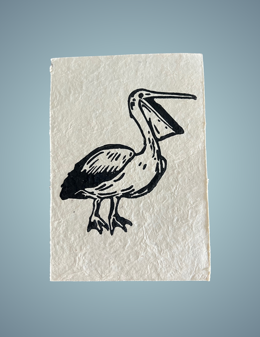 Linocut Print - Pelican