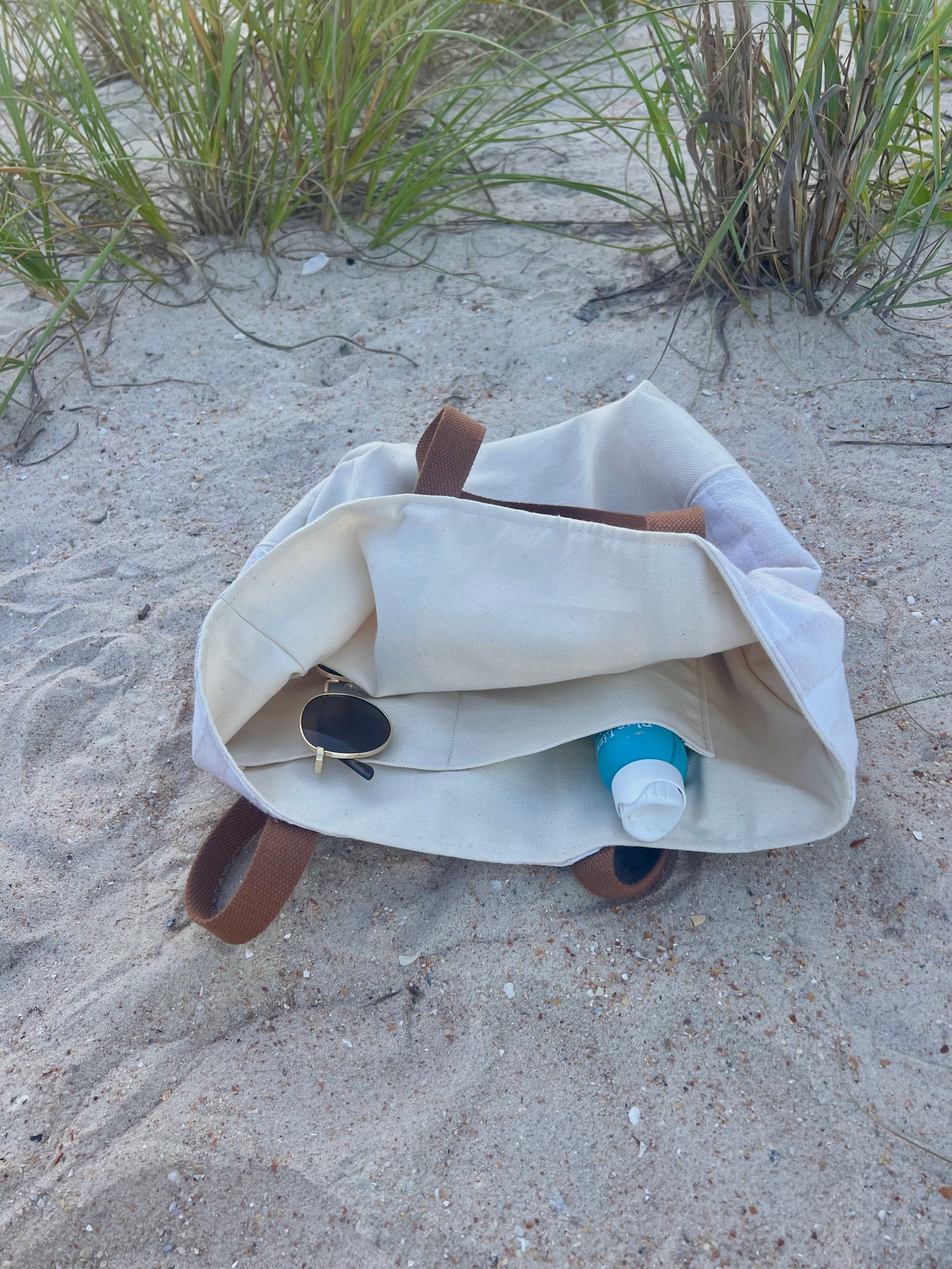 Sun, Sand, and Stripes - Tote Bag