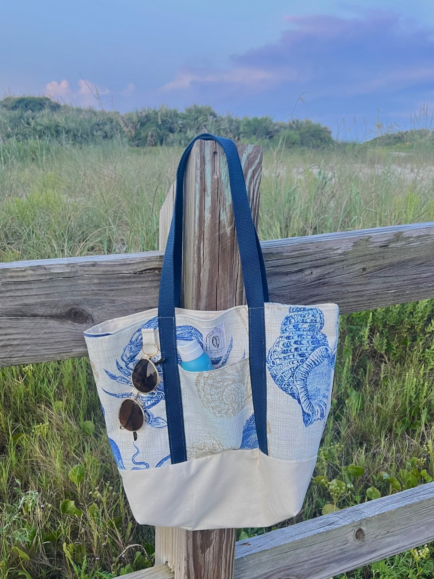 Ocean Wanderer Tote – Royal Blue & Tan