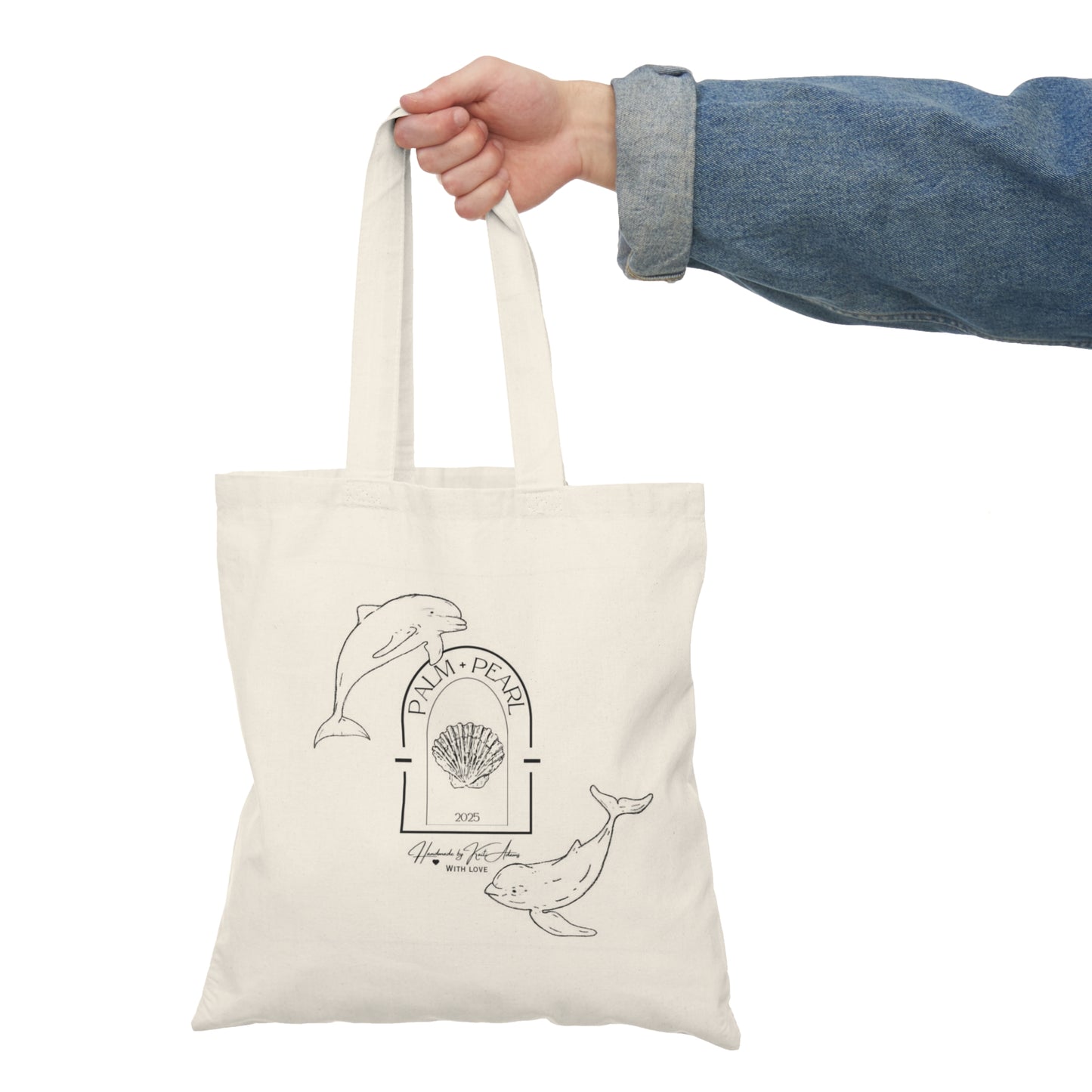 Dolphin - Natural Tote Bag
