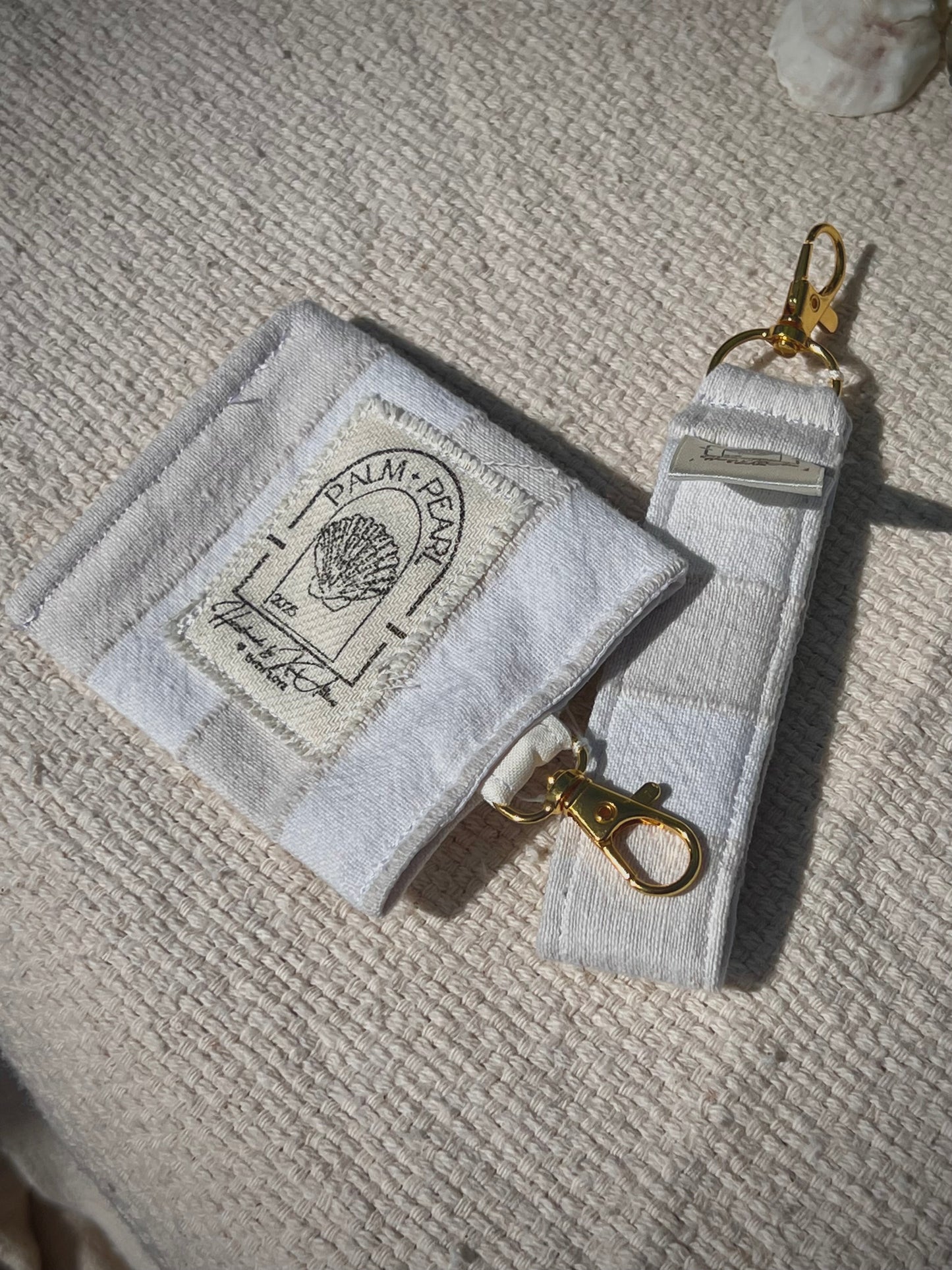 Sun, Sand, and Stripes - Wristlet Keychain