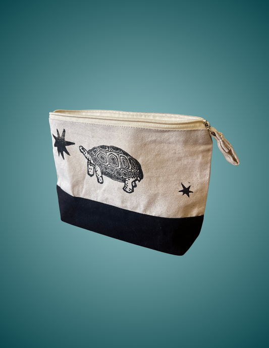 Hand Printed Gopher Tortoise - Standing Zip Pouch