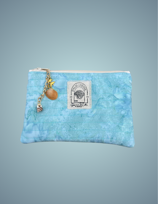 Tidal Wash - Medium Zip Pouch with Zip Charm