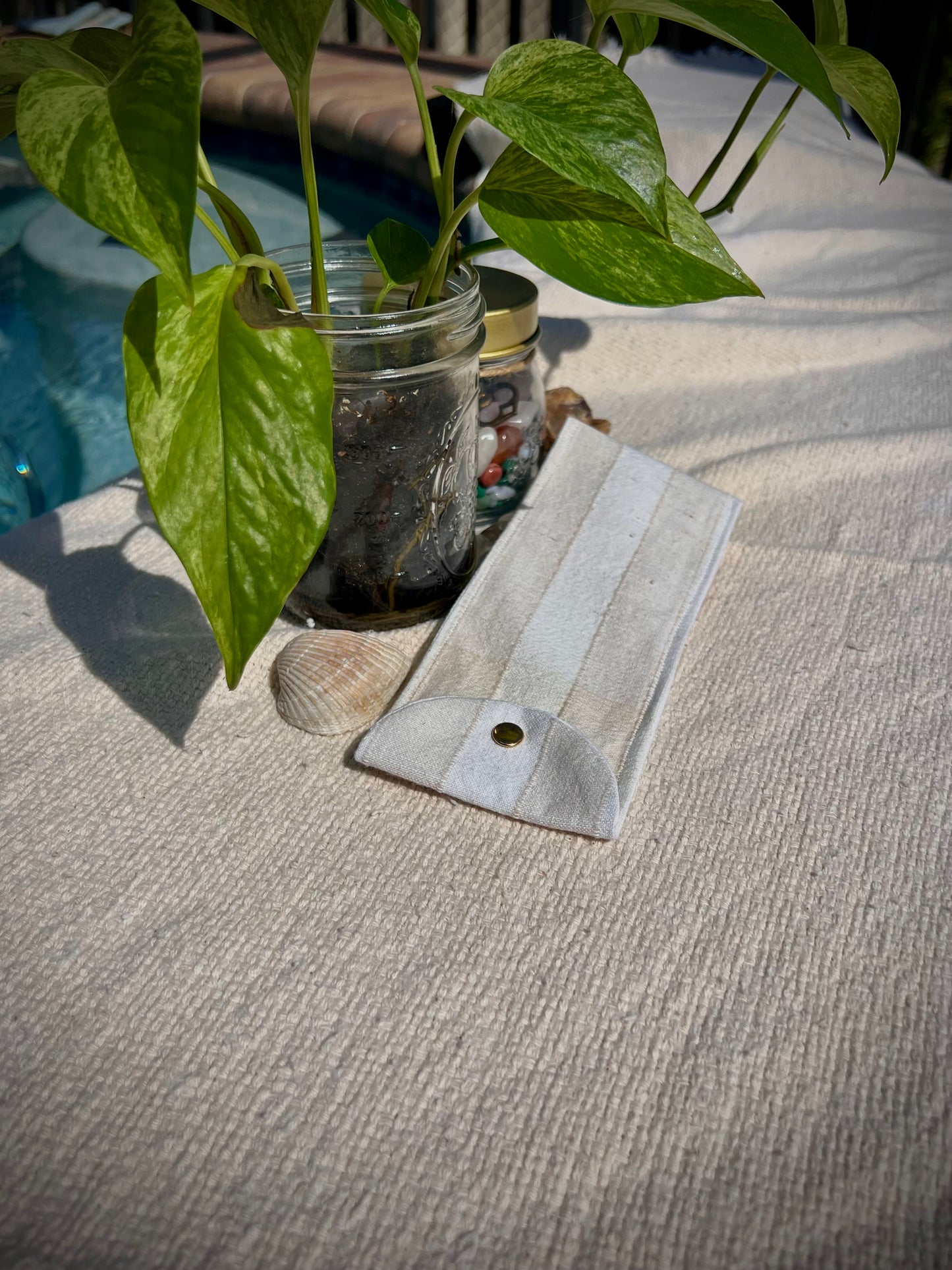 Sun, Sand, and Stripes - Sunglass Pouch
