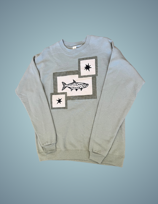 Linocut Patch Hoodie - Tarpon