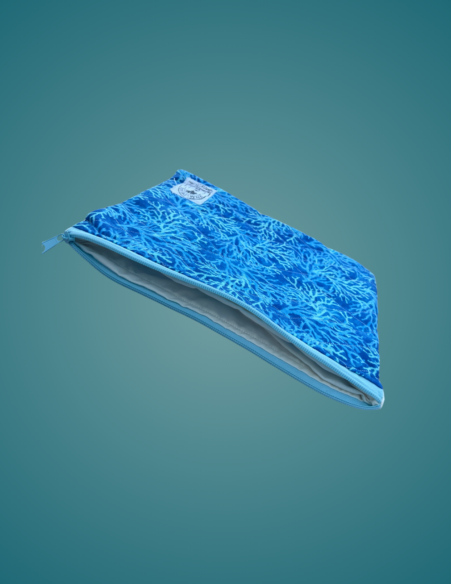 Coral Blues - Large Zip Pouch