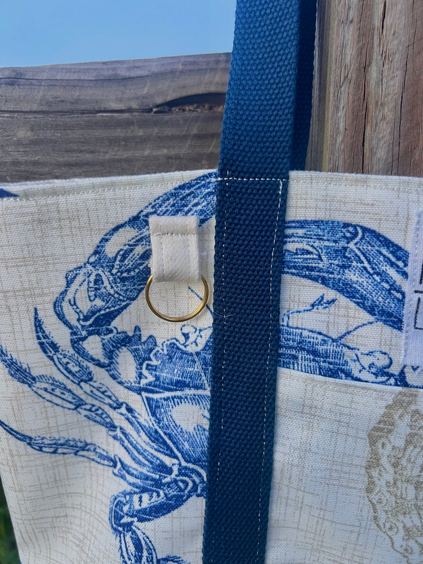 Ocean Wanderer Tote – Royal Blue & Tan