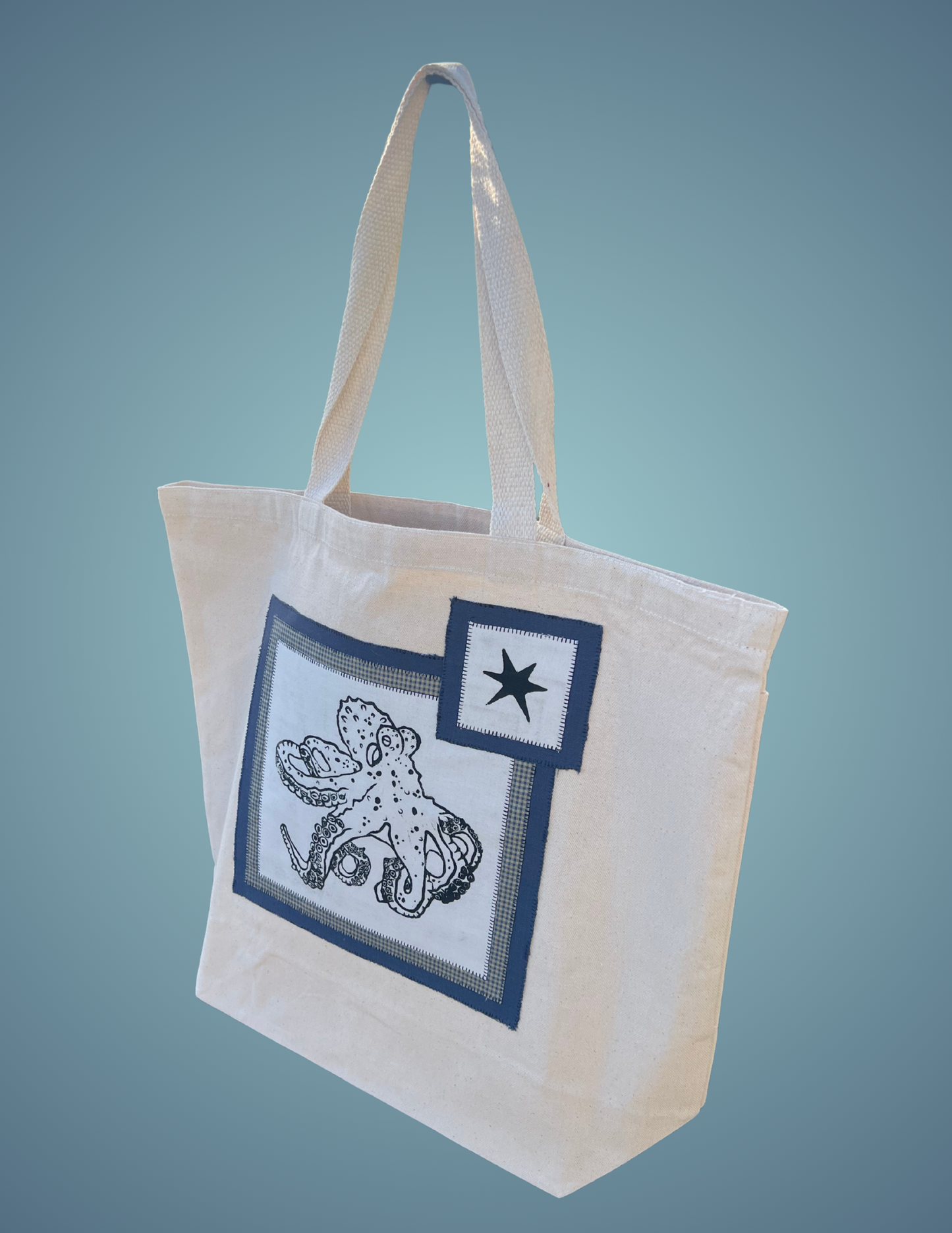Printed Octopus Patch - Tote Bag