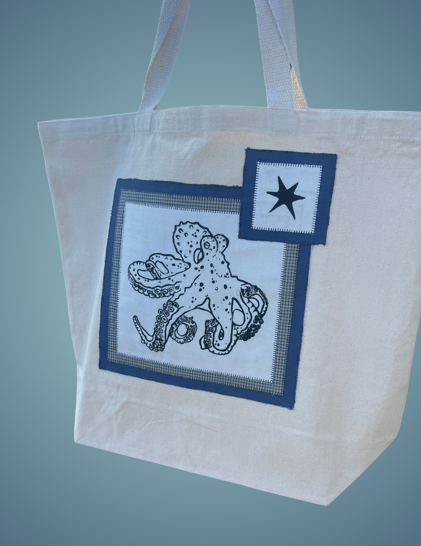 Printed Octopus Patch - Tote Bag