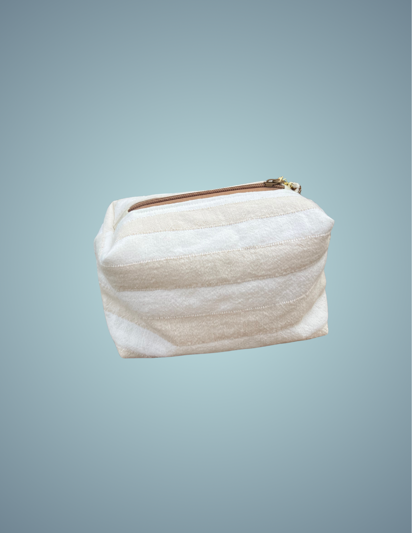 Sun, Sand, and Stripes - Large Boxy Zip Pouch