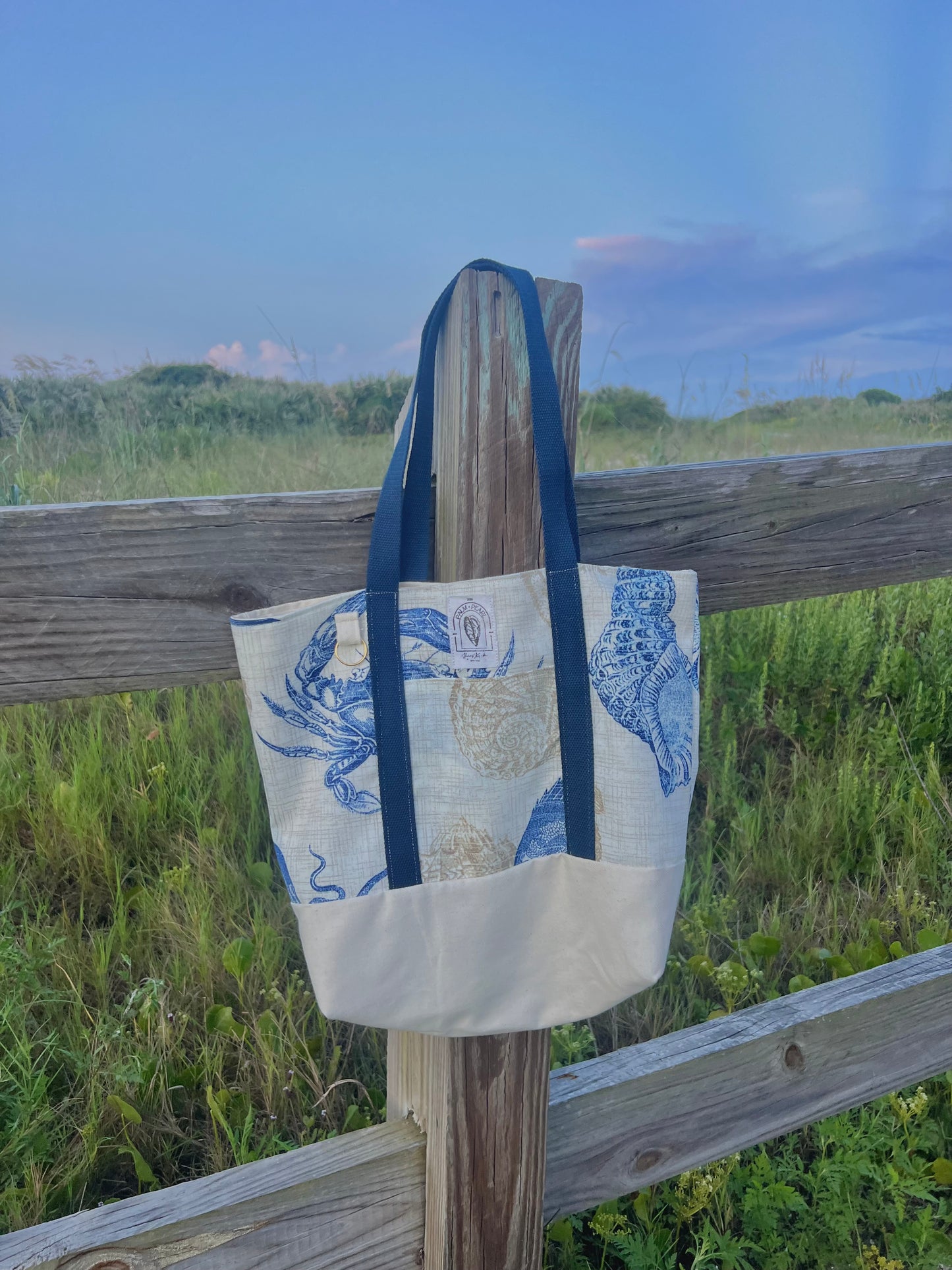Ocean Wanderer Tote – Royal Blue & Tan