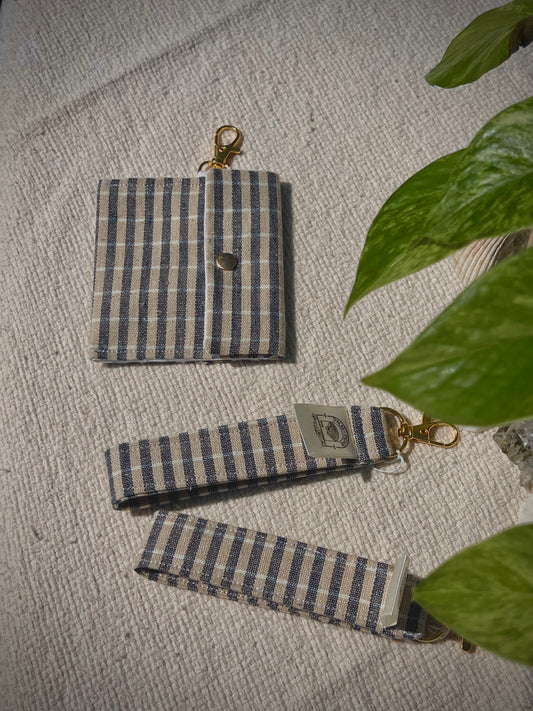 Harbor Plaid - Wristlet Keychain