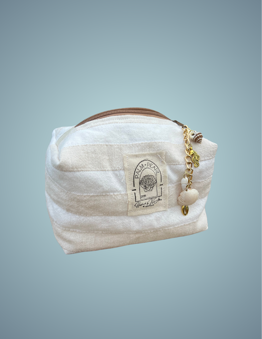 Sun, Sand, and Stripes - Large Boxy Zip Pouch
